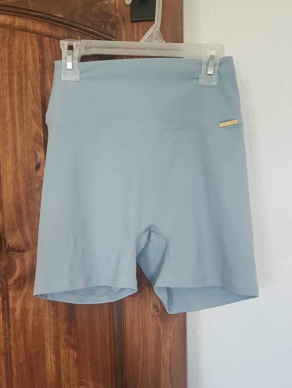 Cleo Harper Pale Blue High-Rise Bike Shorts